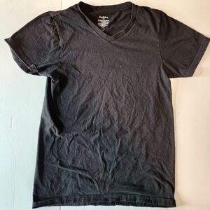 Men's Small Used Black V-Neck T Shirt